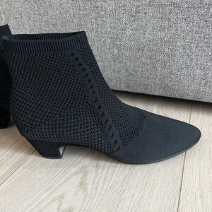 Eileen Fisher Black Knit Ankle Booties